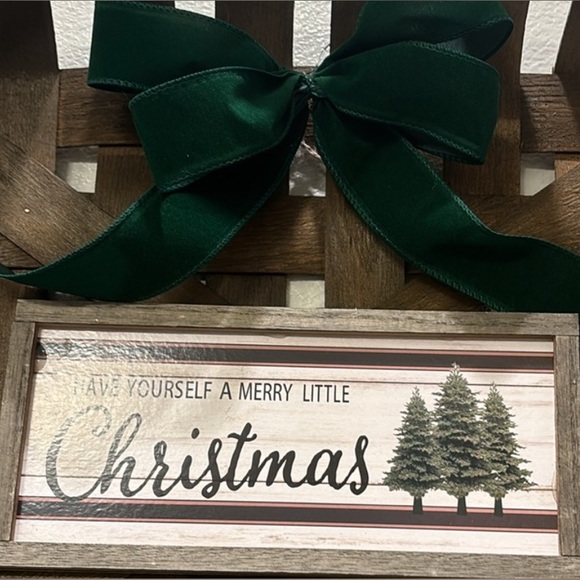 Small Christmas Wall Sign w Adorable Tree Design NWOT NEW Final Sale - Picture 4 of 5